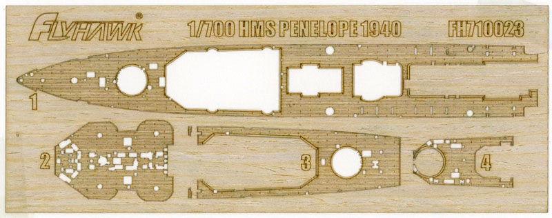 【新製品】710023)軽巡洋艦 ペネロピ用 木製甲板