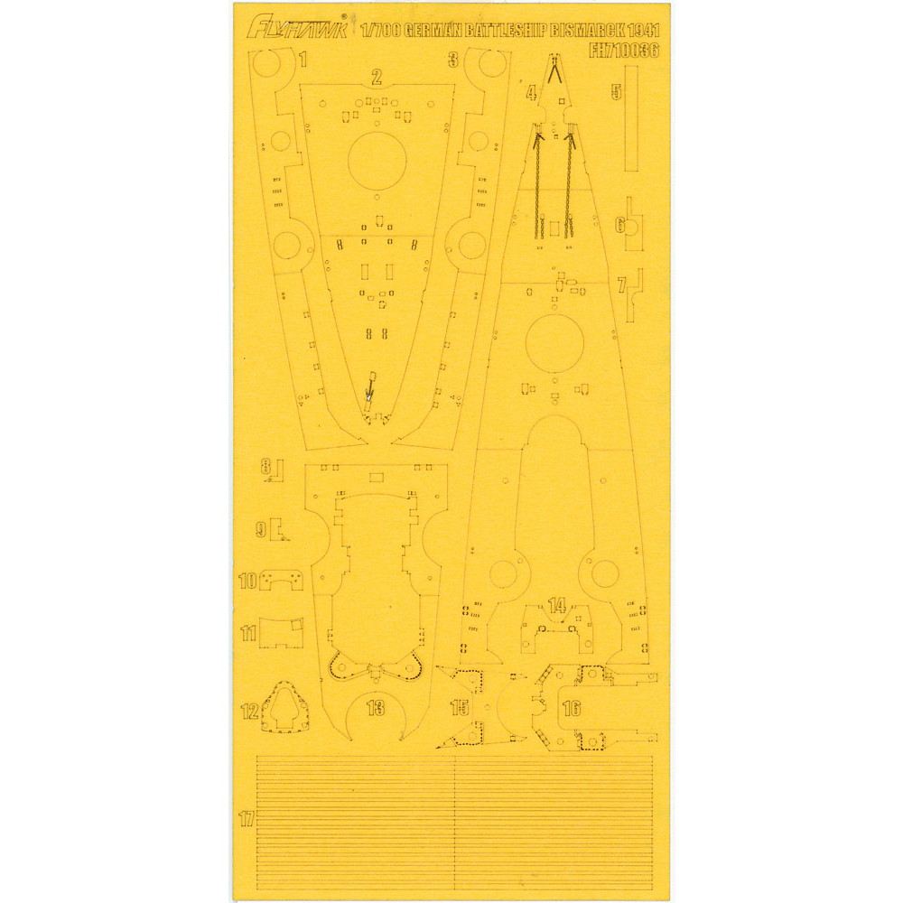 【新製品】710036 独海軍 戦艦 ビスマルク 1941用ペイントマスク
