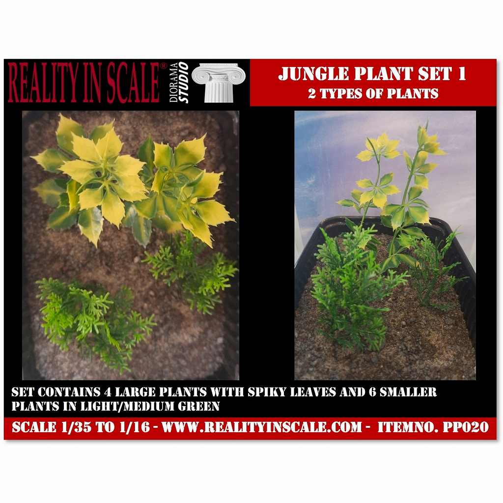 【新製品】PP020 1/16-1/35 ジャングルの植物セット1 植物2種類入