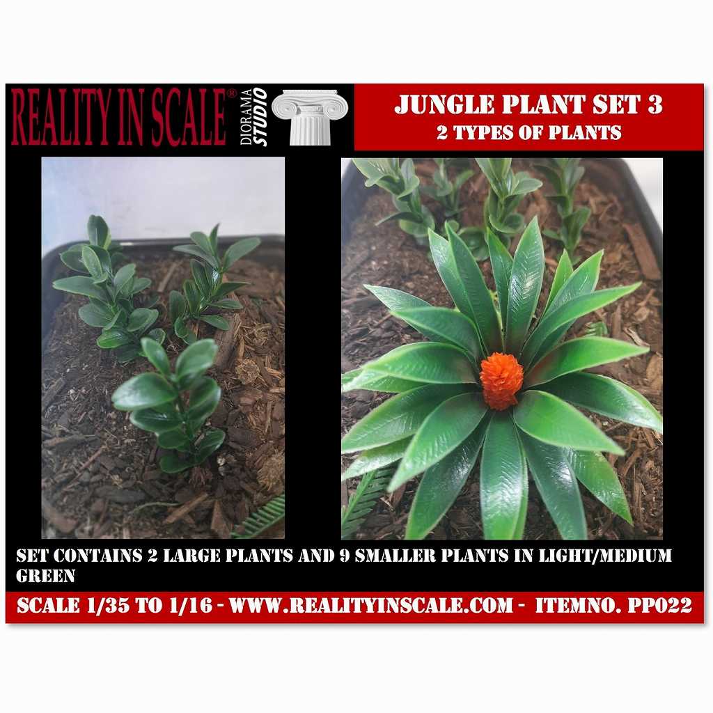 【新製品】PP022 1/16-1/35 ジャングルの植物セット3 植物2種類入