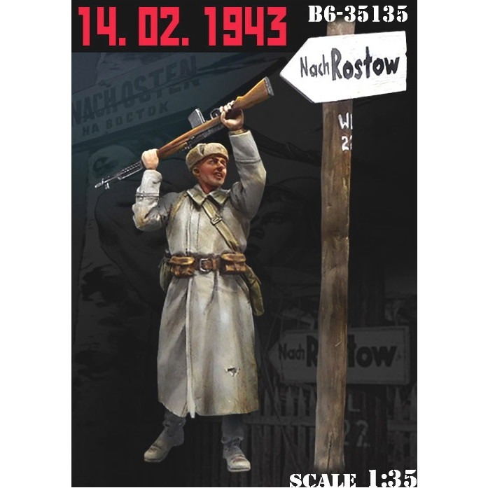 【新製品】35135 WWII 露/ソ 1943年2月14日 ドイツ語の標識を破壊するロシア兵