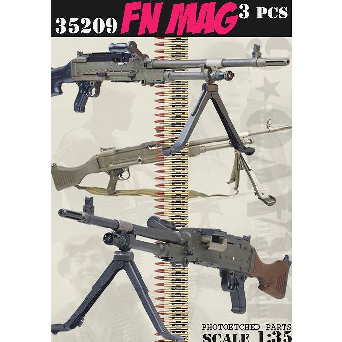 【新製品】35209 1/35 現用 FN MAG自動小銃(3丁入)