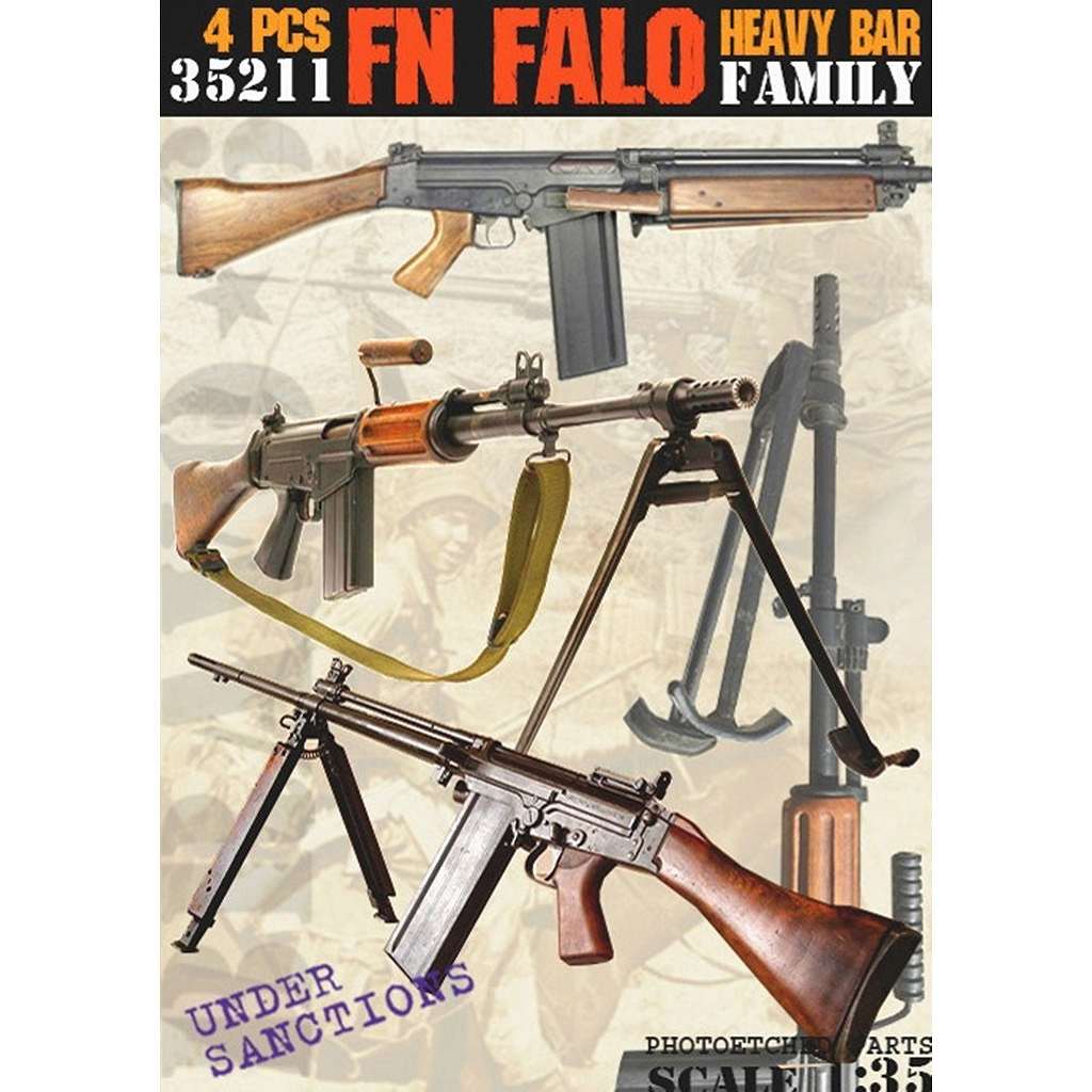 【新製品】35211 1/35 現用 ベルギー FN-FALO ヘビーバレル自動小銃セット(4丁入)