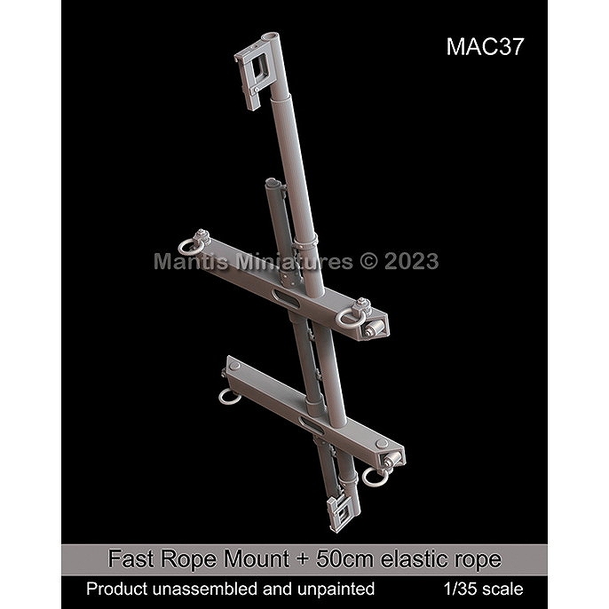 【新製品】MAC37 1/35 現用 アメリカ ファスト・ロープ・マウント 50cm伸縮ロープ付(UH-60ブラックホーク用)