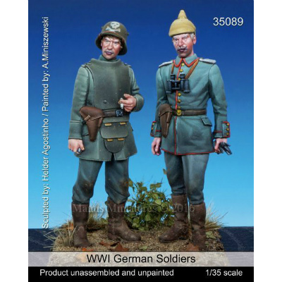 【新製品】35089)WWI 独 兵士セット(突撃兵&ピッケルハウベ着用)(2体セット)