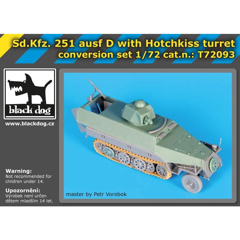 【新製品】T72093)Sd.Kfz.251D型 オチキス砲塔 コンバージョンセット