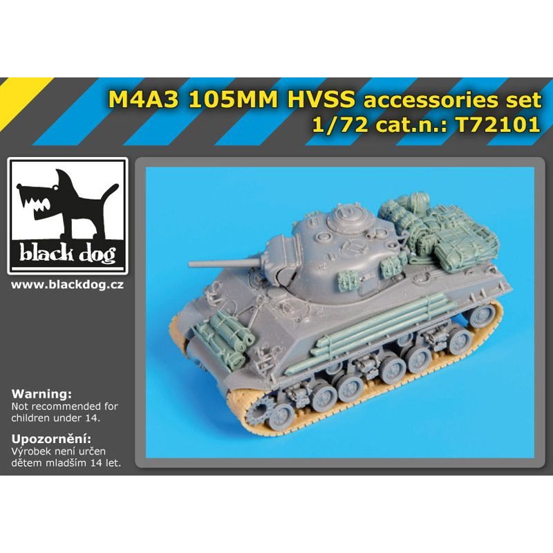 【新製品】T72101 M4A3 シャーマン105mm HVSS アクセサリーセット