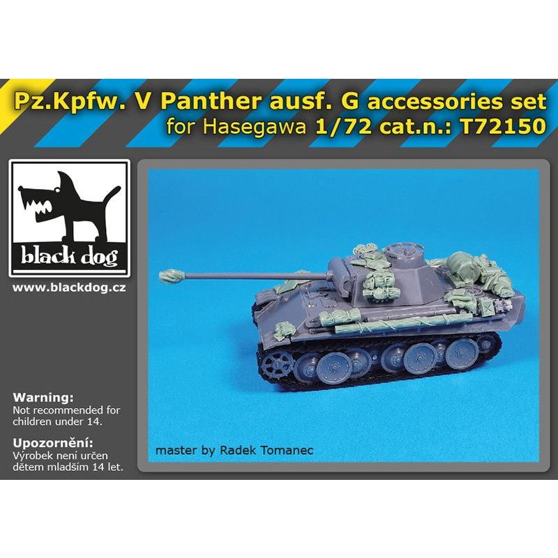 【新製品】T72150 1/72 ドイツ V号戦車 パンターG型用 アクセサリーセット (ハセガワ用)