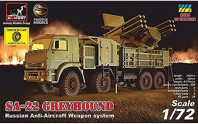 【新製品】72401)露 SA-22 グレイハウンド 自走地対空ミサイルシステム