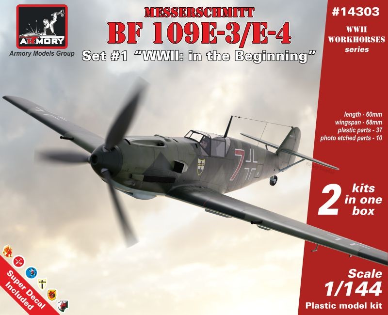 【新製品】14303)メッサーシュミット Bf109E-3/E-4 第二次大戦初期