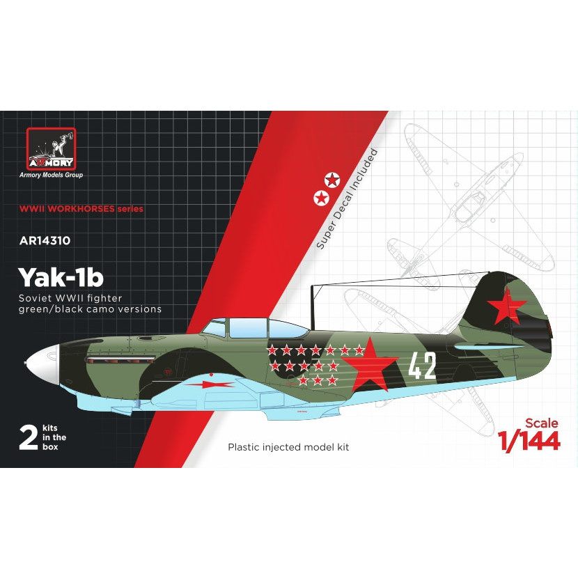 【新製品】14310 1/144 ヤコブレフ Yak-1b ｢緑・黒迷彩｣(2キット入り)