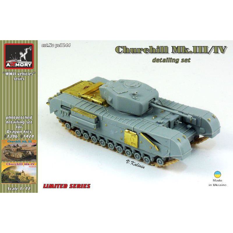 【新製品】ARpe7244 1/72 チャーチル Mk.III/IV 歩兵戦車エッチングパーツ (ドラゴン用)