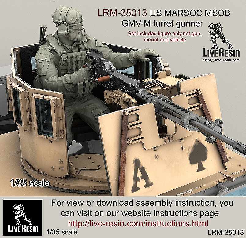 【新製品】LRM-35013)現用アメリカ海兵隊特殊部隊 MARSOC GMV-Mターレットガンナー ヘルメット無し