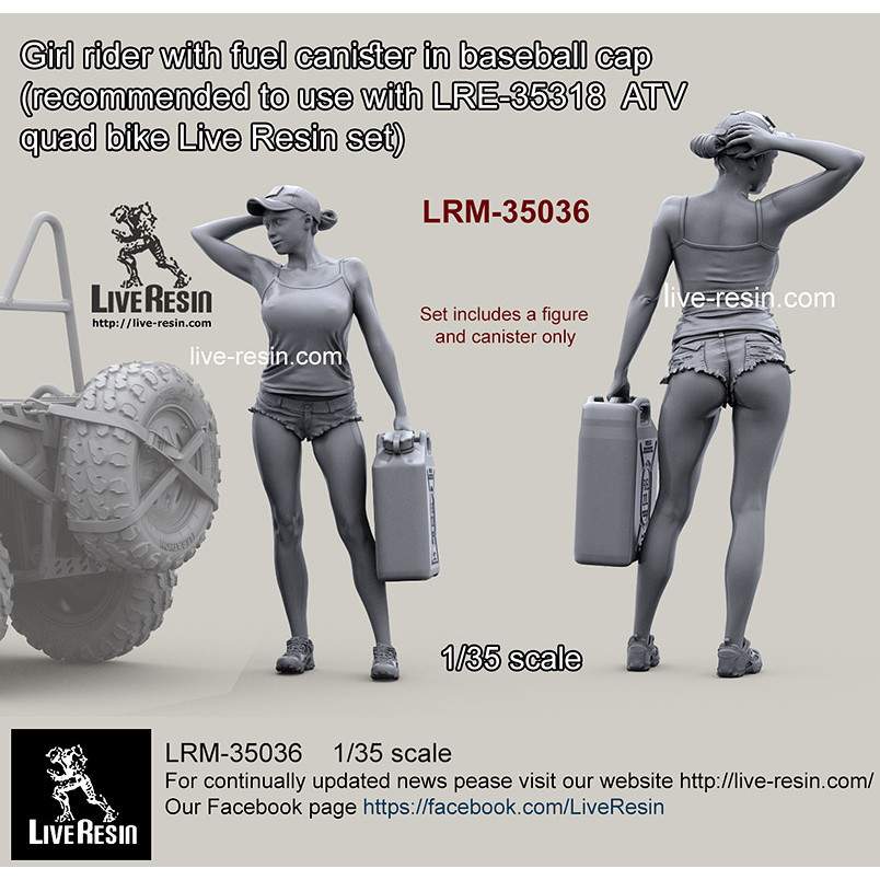 【新製品】LRM-35036 女性ライダー オイルタンク持ち 野球帽バージョン