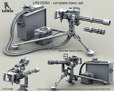 【新製品】[2013623506000] LRE-35060)M134D Minigun on M3 tripod with early/late barrel clamp (with/without flash supressor) and 3000 Round Vehicle Magazine with Booster Assembly and SLAB battery