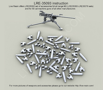 【新製品】[2013623509308] LRE-35093)M2 Browning .50 Caliber Machine Gun cartriges and spent shells set