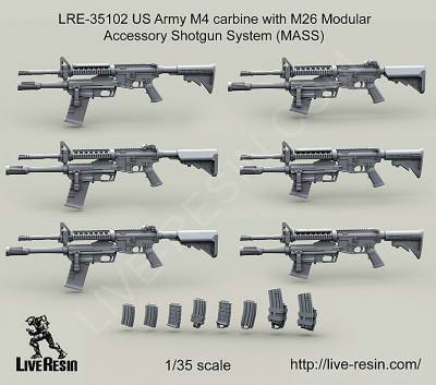 【新製品】[2013623510205] LRE-35102)US Army M4 carbine with M26 Modular Accessory Shotgun System (MASS)