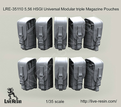 【新製品】[2013623511004] LRE-35110)5,56 HSGI Universal Modular triple Magazine Pouches