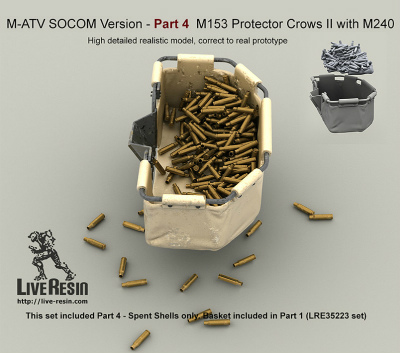 【新製品】LRE-35226)M-ATV SOCOM Version upgrade. Part 4 - Spent shells poured on Crows II basket and scattered
