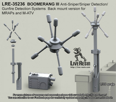 【新製品】LRE-35236)BOOMERANG III Anti-Sniper/Sniper Detection/Gunfire Detection Systems back mount version for various MRAPs and M-ATV