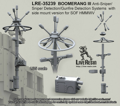 【新製品】LRE-35239)BOOMERANG III Anti-Sniper/Sniper Detection/Gunfire Detection Systems side mount version for SOF HMMWV