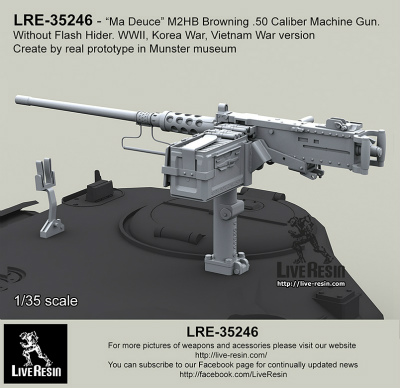 【新製品】LRE-35246)M2HB Browning .50 Caliber Machine Gun TANK version WWII - Korean War - Vietnam War - Cold War period