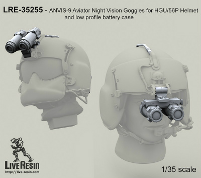 【新製品】LRE-35255)ANVIS-9 Aviator Night Vision Goggles for HGU/56P Helmet