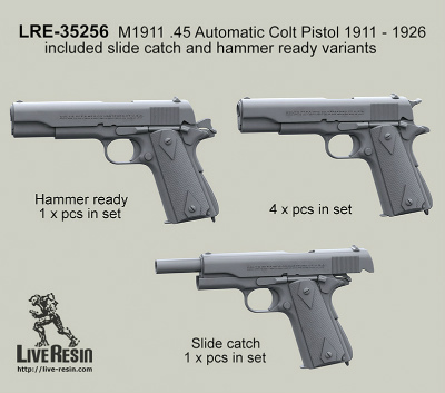 【新製品】LRE-35256)M1911 .45 Automatic Colt Pistol 1911 - 1926 included slide catch and hammer ready variants
