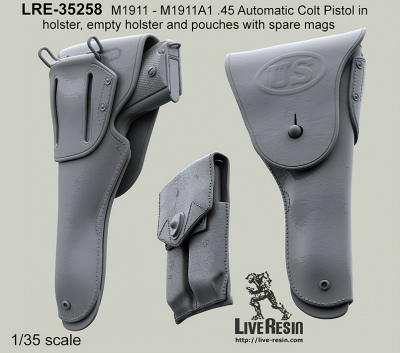 【新製品】LRE-35258)M1911 - M1911A1 .45 Automatic Colt Pistol in holster and pouches with spare mags