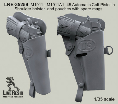 【新製品】LRE-35259)M1911 - M1911A1 .45 Automatic Colt Pistol in Shoulder holster and pouches with spare mags