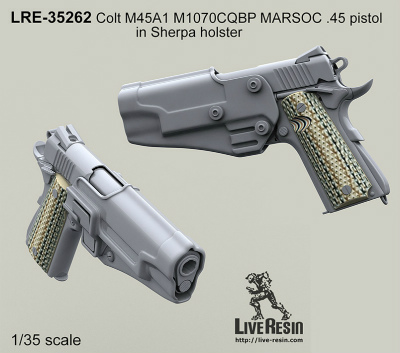 【新製品】LRE-35262)Colt M45A1 M1070CQBP MARSOC .45 pistol in Sherpa holster