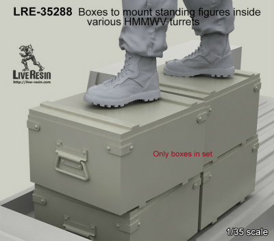 【新製品】LRE-35288)Boxes for staying a figures in HMMWV turret