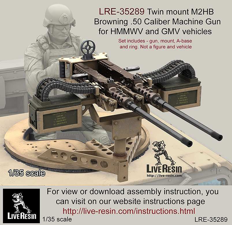 【新製品】LRE-35289)Twin mount M2 Browning .50 Caliber Machine Gun for HMMWV and GMV vehicles