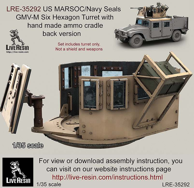 【新製品】LRE-35292)US MARSOC/Navy Seals GMV-M Six Grain Turret with hand made ammo cradle side version