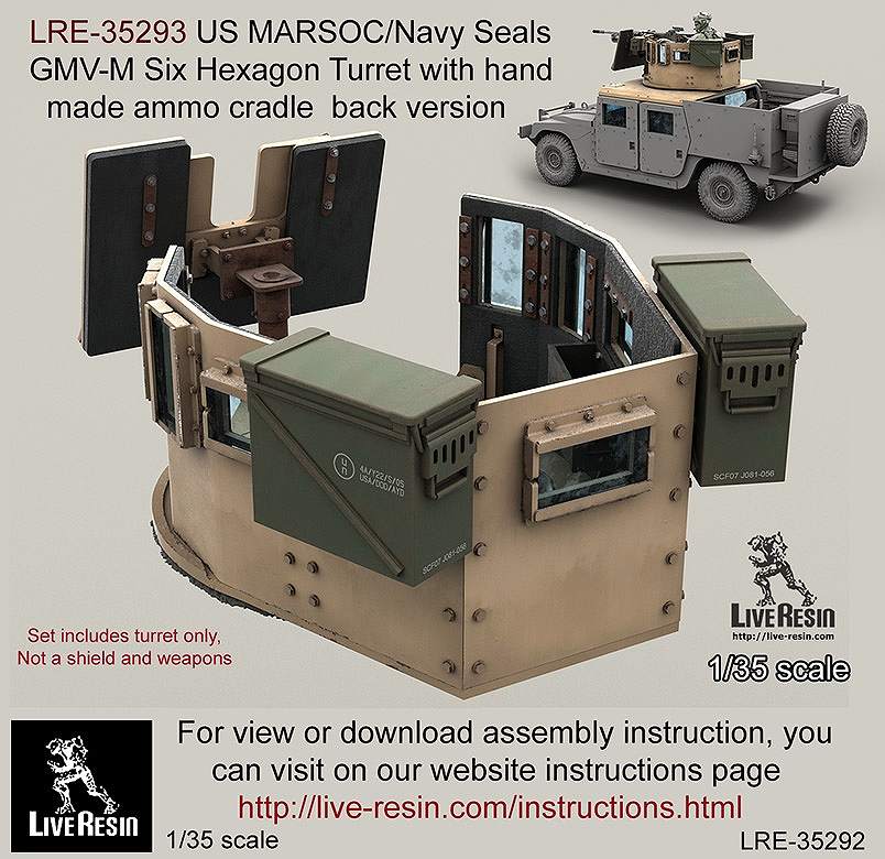 【新製品】LRE-35293)US MARSOC/Navy Seals GMV-M Six Grain Turret with hand made ammo cradle back version
