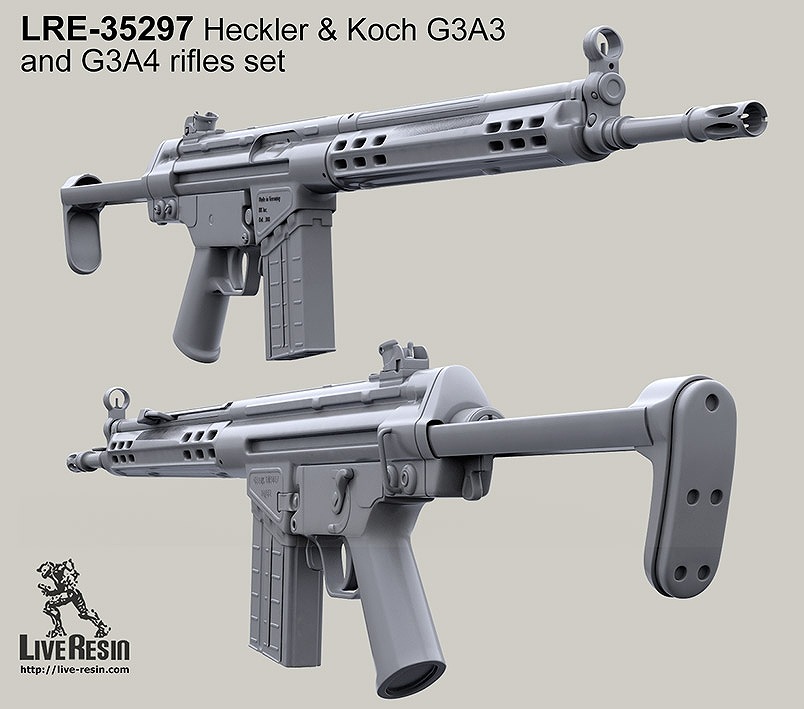 【新製品】LRE-35297)Heckler & Koch G3A3 and G3A4 rifles set
