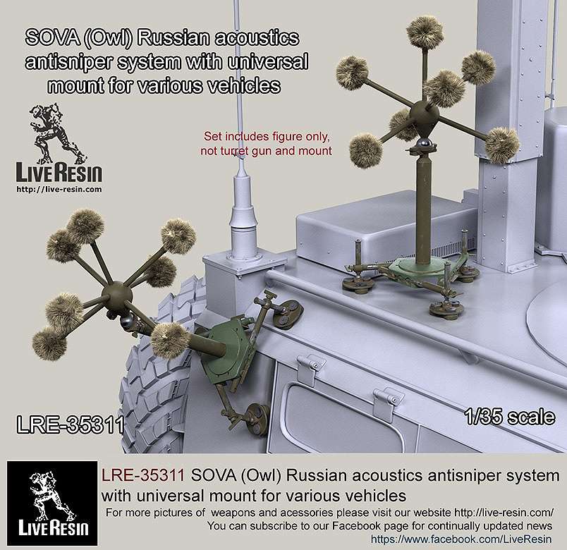 【新製品】LRE-35311)SOVA (Owl) Russian acoustics antisniper system with universal mount for various vehicles