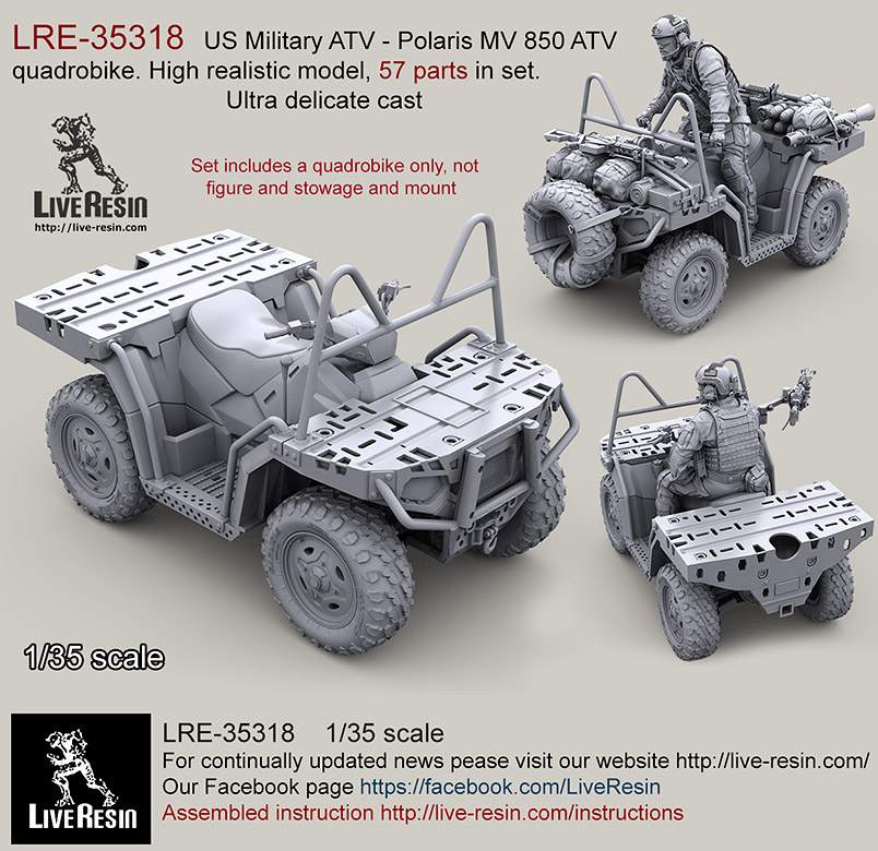 【新製品】LRE-35318 現用アメリカ ATV ポラリス MV 850 全地形対応車