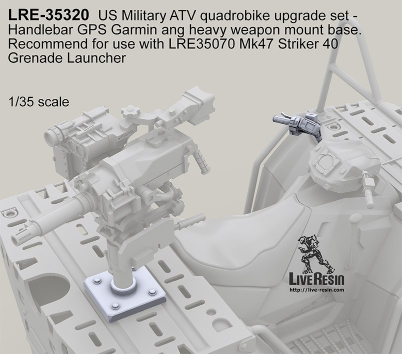 【新製品】LRE-35320 US Military ATV quadrobike upgrade set - upgrade set - Handlebar GPS Garmin ang heavy weapon mount base. Recommend for use with LRE35070 Mk47 Striker 40 Grenade Launcher