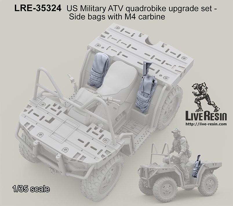 【新製品】LRE-35324 US Military ATV quadrobike upgrade set - Side bags with M4 carbine