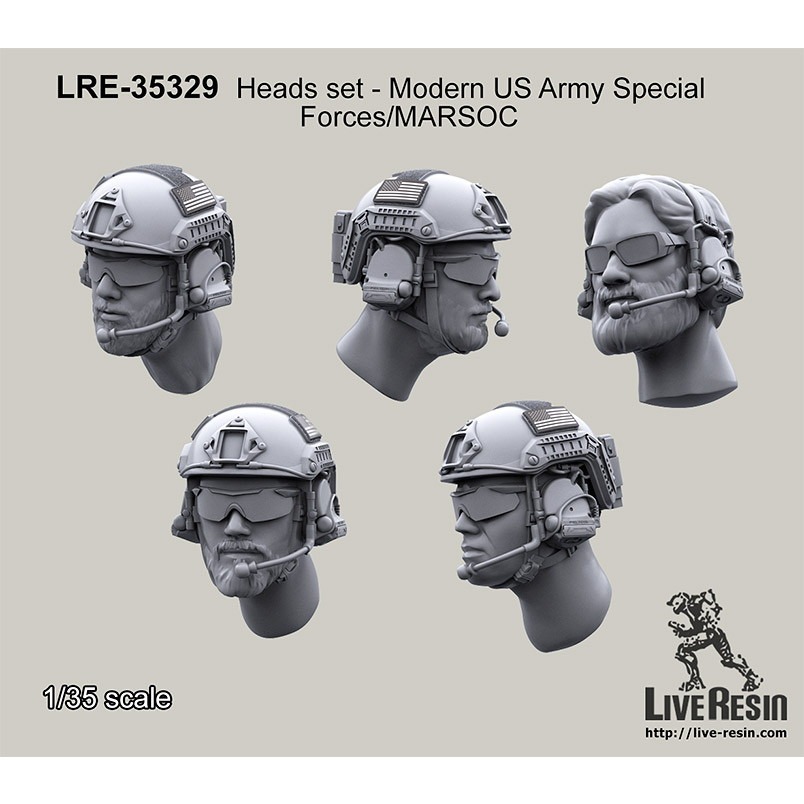 【新製品】LRE-35329 Heads set - Modern US Army Special Forces/MARSOC