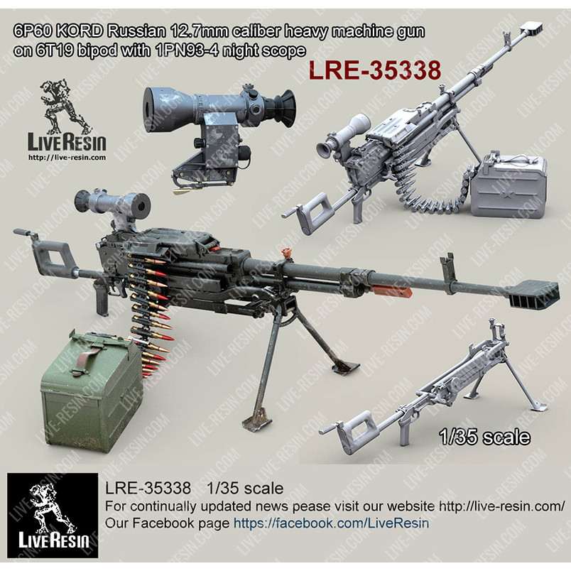 【新製品】LRE-35338 6P60 KORD Russian 12.7mm calibre heavy machine gun on 6T19 bipod with 1PN93-4 night scope