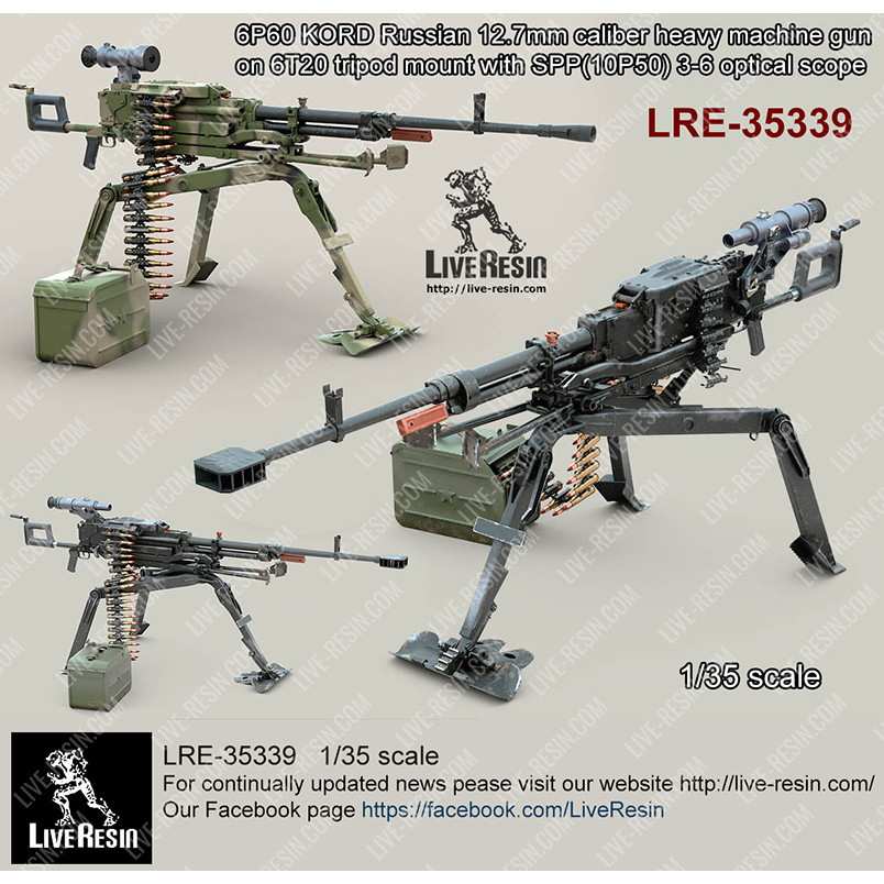 【新製品】LRE-35339 6P60 KORD Russian 12.7mm calibre heavy machine gun on 6T20 tripod with SPP(10P50) 3-6 scope
