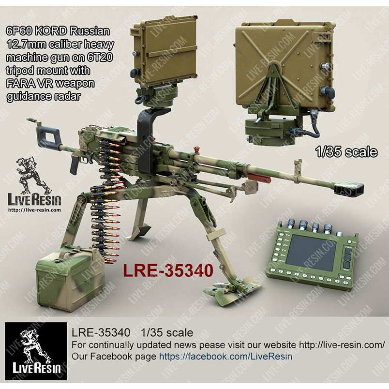 【新製品】LRE-35340 6P60 KORD Russian 12.7mm calibre heavy machine gun on 6T20 tripod with FARA VR weapon guidance radar