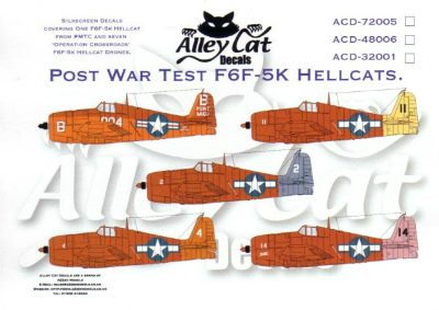 【新製品】[2013697300504] ACD72005)F6F-5K ヘルキャット 戦後テストマーキング