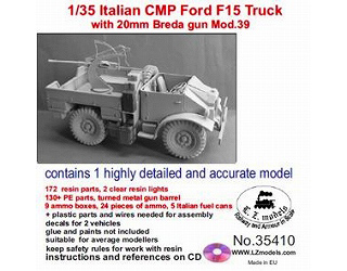 【新製品】[2013903541004] LZ35410)イタリア軍鹵獲仕様 CMP Ford F15 20mm Breda Mod.39 機銃搭載型