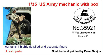【新製品】LZ35921)WWII 米 木箱を運ぶメカニック