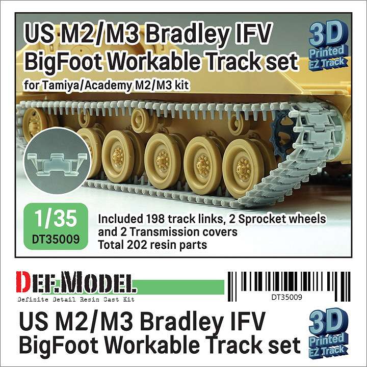 【新製品】DT35009 1/35 M2/M3 ブラッドレー ビッグフット可動履帯セット