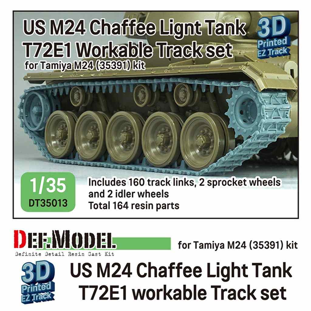 【新製品】DT35013 1/35 アメリカ M24 チャーフィー T72E1 可動履帯セット