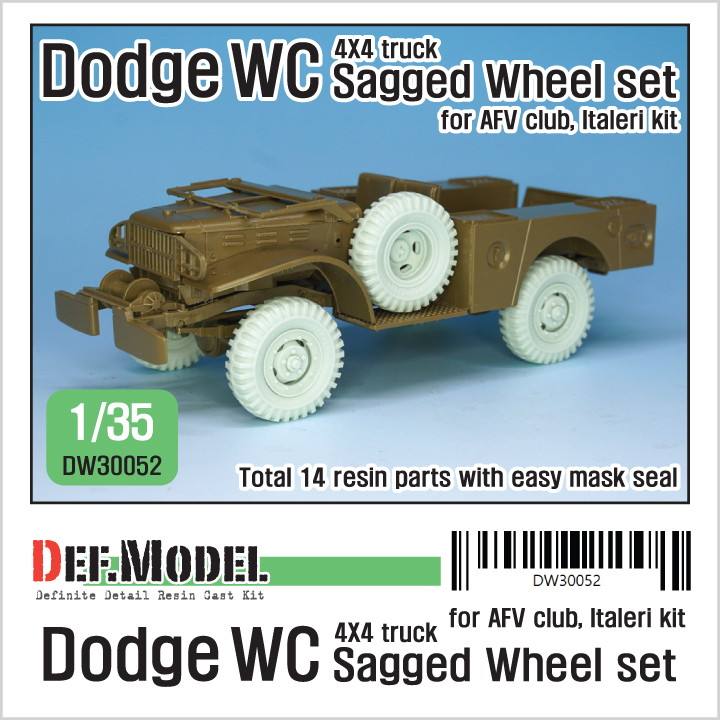 【新製品】DW30052 WWII アメリカ ダッジ WC 4×4 自重変形タイヤセット